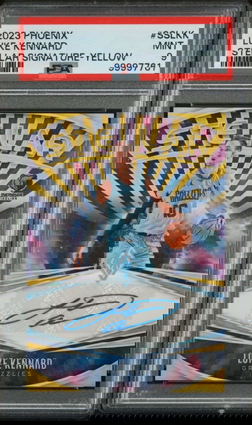 2023 Panini Phoenix Stellar Signature Yellow Luke Kennard #SS-LKK Auto /35 PSA 9