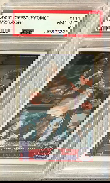 Chris Bosh 2003 Topps Chrome Rookie #114 - PSA 8 NM-Mint