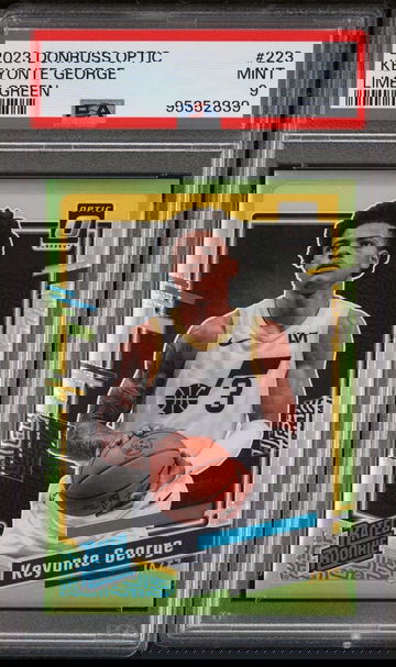 2023-24 Donruss Optic Keyonte George Lime Green #223 PSA 9 Gem Mint /149 LOW POP