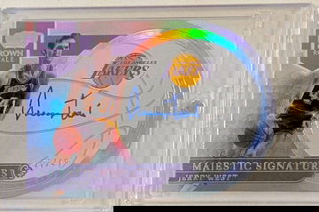 Jerry West 2022-23 Panini Crown Royale Majestic Signatures Auto /49