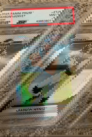 2016 prizm silver Carson wentz psa 9