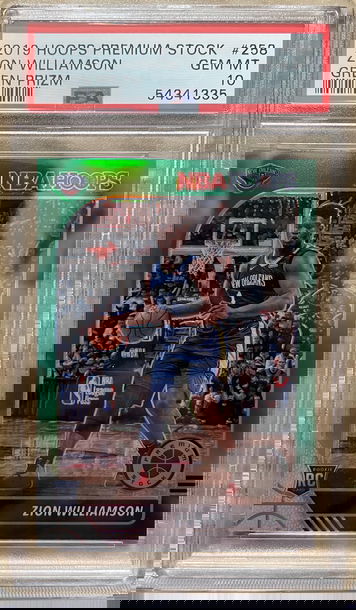 2019 Hoops Premium Zion Williamson Green Prizm PSA 10 Low Pop 🔥