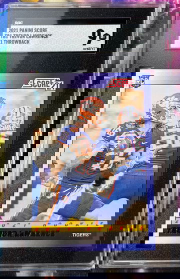 2021 Panini Score TB1 Trevor Lawrence '91 Throwback SGC 9