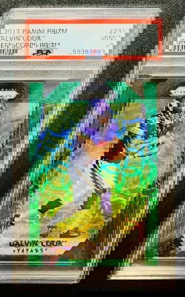 2017 Prizm Football Dalvin Cook Green Scope RC /99 PSA 9