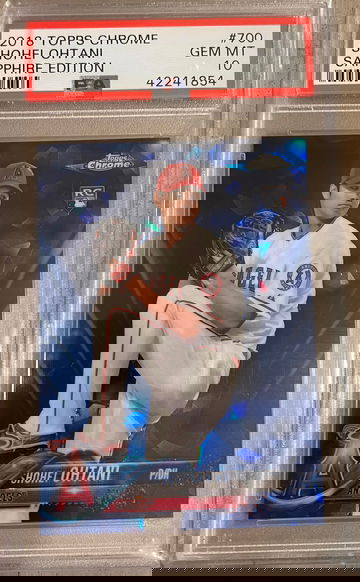 2018 Topps Chrome Shohei Ohtani Sapphire PSA 10 Gem Mint