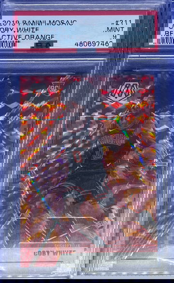 2019 Panini Mosaic Coby White Reactive Orange PSA 9 Rookie