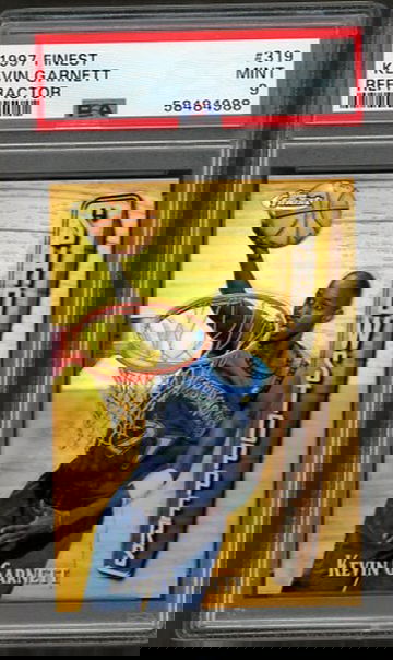 1997 Topps Finest Kevin Garnett Gold Refractor #/289 #319 PSA 9 [BK-2A.18]