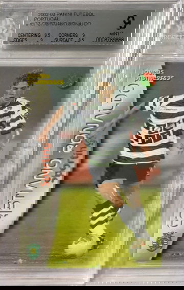 2003 Cristiano Ronaldo Panini Mega cracks Bgs 9