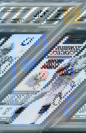 Andrew Luck Contenders Rookie Ticket BGS 8.5 auto 8