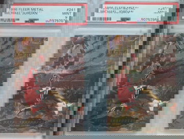 2x PSA 9 .. 1996 Fleer Metal Michael Jordan "Metal Shredders"