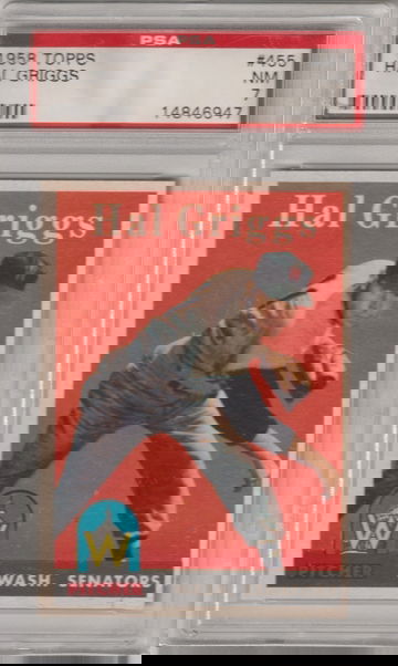 1958 Topps #455 Hal Griggs PSA 7 (Near Mint)