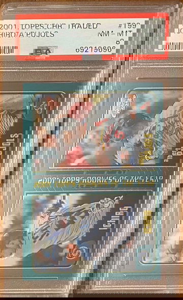 Albert Pujols- Ichiro  - 2001 Topps Chrome Rookie #T99 - PSA 8