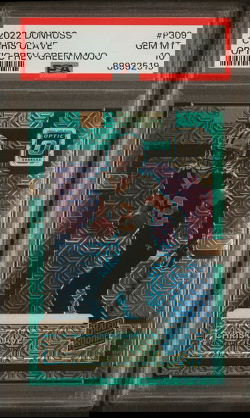 2022 Panini Donruss Optic Preview Green Mojo Chris Olave #P-309 RC PSA 10