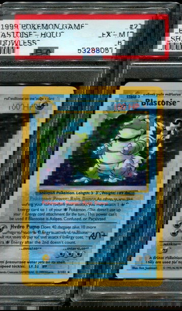 1999 Pokemon Game #2 Blastoise Holo PSA 6 EX-MT [SHADOWLESS]