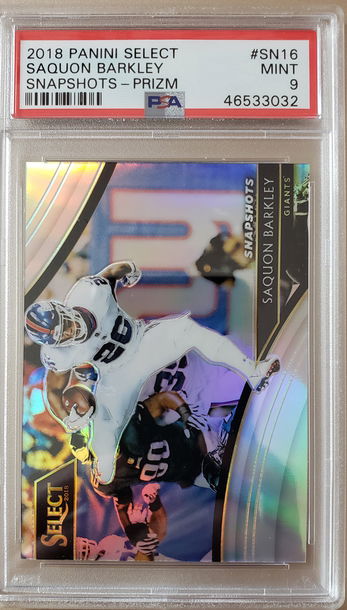 Saquon Barkley 2018 Select Snapshots Silver Prizm RC 
