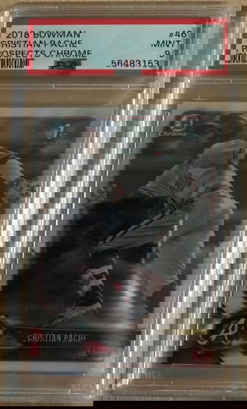 2018 bowman chrome cristian pache psa 9