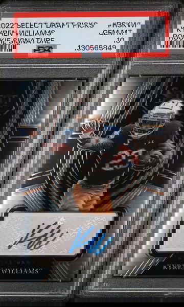 2022 Panini Select Draft Picks Rookie Signatures Kyren Williams #RSKWI PSA 10