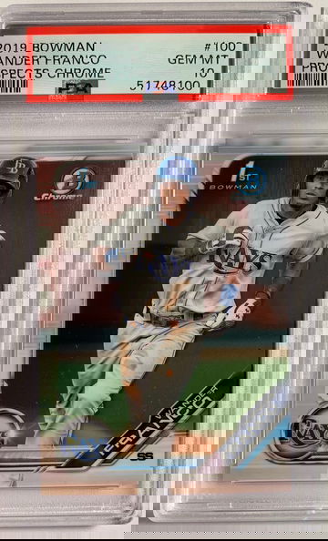 2019 Bowman Wander Franco Prospects Chrome #100 PSA 10