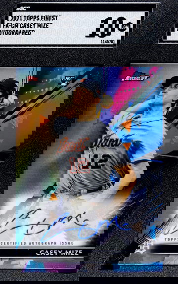 2021 Topps Finest Casey Mize Auto FA-CH Rookie Card SGC 10