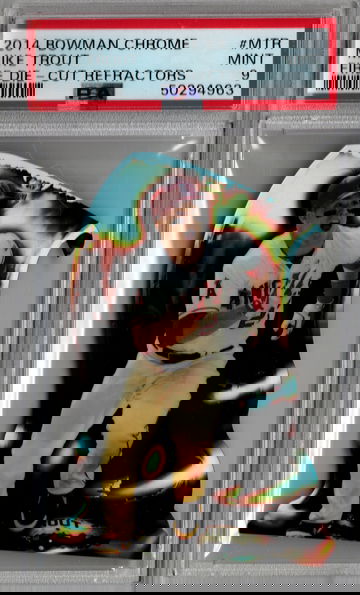 2014 Bowman Chrome Mike Trout Fire Die- Cut Refractor PSA 9