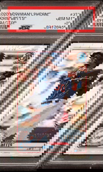 2020 Bowman Chrome Mookie Betts Refractor PSA 10 