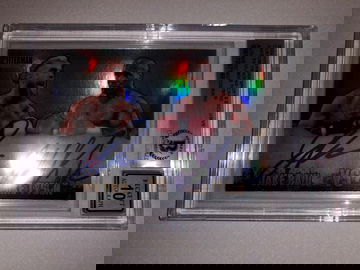 Mike Tyson & Jake Paul Dual Signed Exclusive Limited Custom Trading Card BAS 10