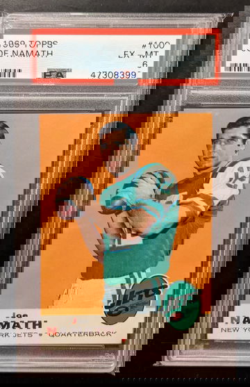 1969 Topps Joe Namath PSA 6 Centered