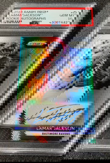 2018 Prizm Silver Auto Lamar Jackson PSA 10
