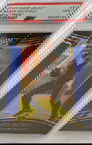 2018 Select Baker Mayfield Blue Prizm Rookie #30 PSA 9