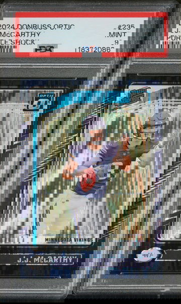 2024 Donruss Optic Rated Rookie Purple Shock JJ Mccarthy #235 PSA 9