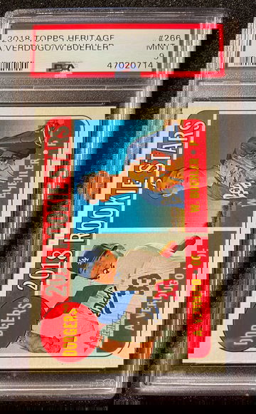 2018 Topps Heritage Alex Verdugo Walker Buehler ROOKIE #266 PSA 9 MINT