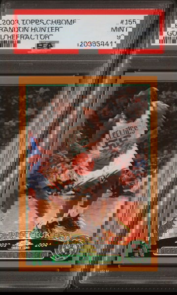 2003 TOPPS CHROME GOLD REFRACTOR #155 BRANDON HUNTER ROOKIE RC 16/50 PSA 9