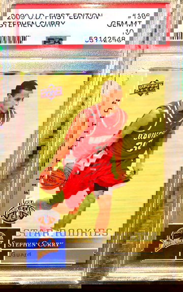 2009 Upper Deck 1st First Edition Stephen Curry RC Rookie - PSA 10 - Gem Mint (Low pop 187)