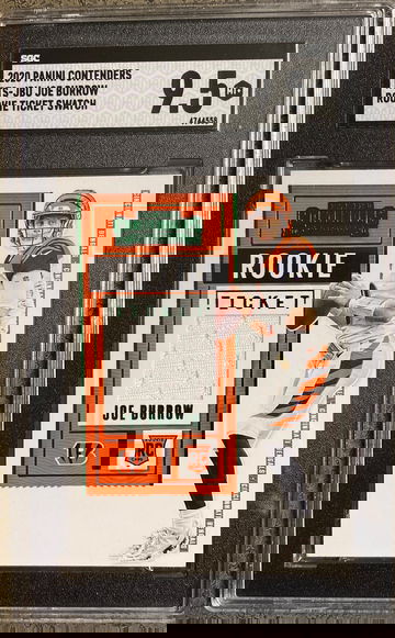 2020 Panini Contenders Joe Burrow Rookie Ticket Swatch SGC 9.5