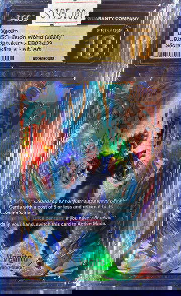 2024 Vegito DBS Fusion World Blazing Aura FB02-139 Secret Rare* CGC 10 Pristine