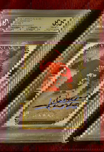 Juan Soto 2018 Topps Five Star Rookie Auto (on card) Purple /50 BGS 10 auto