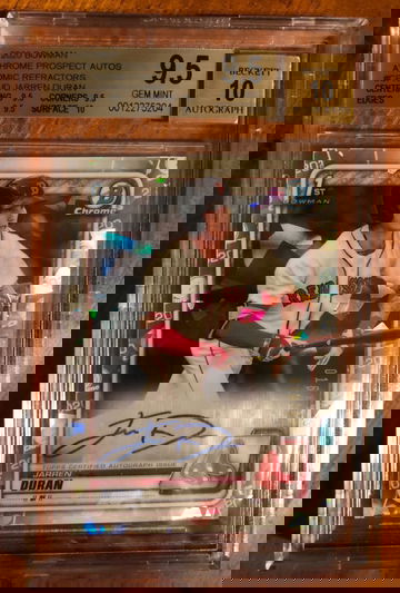 2020 Bowman Chrome Jarren Duran Atomic Auto /100 BGS 9.5/10 True Gem Mint