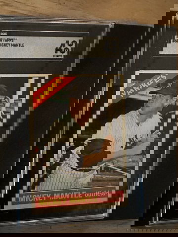 1966 TOPPS #50 MICKEY MANTLE SGC 4 CENTERED