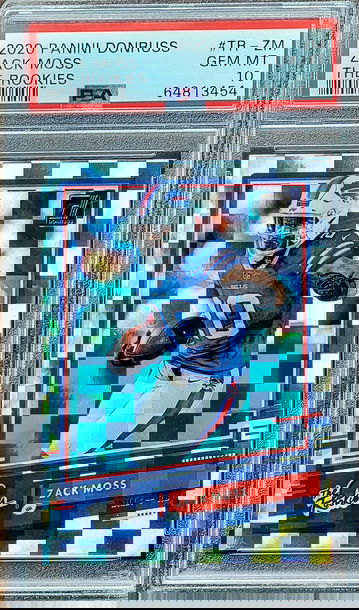 2020 ZACK MOSS Panini Donruss The Rookies PSA 10 POP 9 Rookie RC #TR-ZM