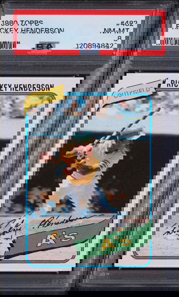 1980 Topps Rickey Henderson #482 RC PSA 8