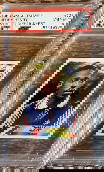 1998 Panini France '98 World Cup Thierry Henry #172 PSA 8  SHIPPED FROM CANADA UPS 5-7 days 