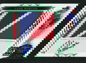 2022 Leaf Trinity Cade Horton #PA-CH1 RC RC Patch Auto /15