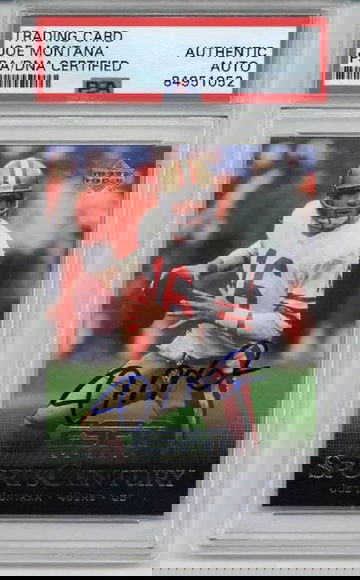 JOE MONTANA SIGNED AUTO 2005 UPPER DECK ESPN SPORTS CENTURY #SC-JM 49ERS PSA/DNA