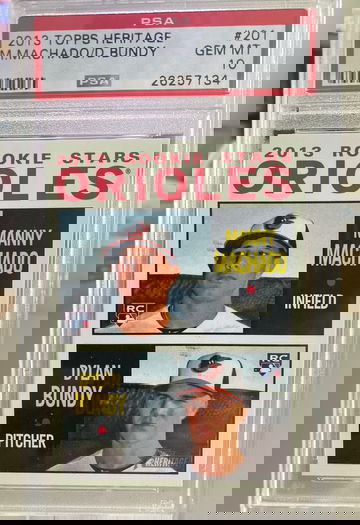 2013 Topps Heritage Manny Machado PSA 10