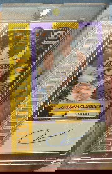 2017-18 Panini Donruss Optic Jordan Clarkson Dominator Gold Auto /10