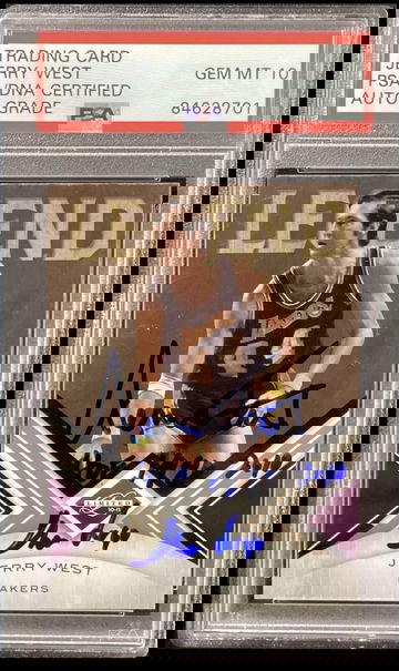 Jerry West Autograph Inscribed HOF THE LOGO PSA 10 AUTO 2010 Panini Limited /199