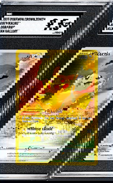 2023 Pokemon Crown Zenith #GG30 Pikachu Holographic Galarian Gallery SGC 9.5