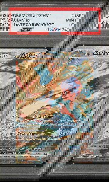 2025 Pokemon Scarlet and Violet Journey Together Special Illustration Rare Hop's Zacian Ex #186 PSA 9