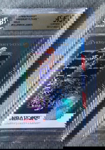 2019 Hoops frequent flyers holo lebron James bgs 9.5 