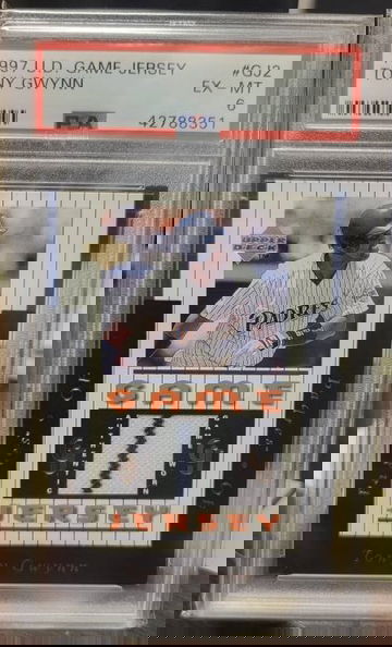 1997 UD GAME JERSEY TONY GWYNN PSA 6 